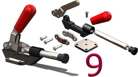 9- Project 13|Toggle Clamp 1| SolidWorks Tutorial : insert pins, base fastener, trailer