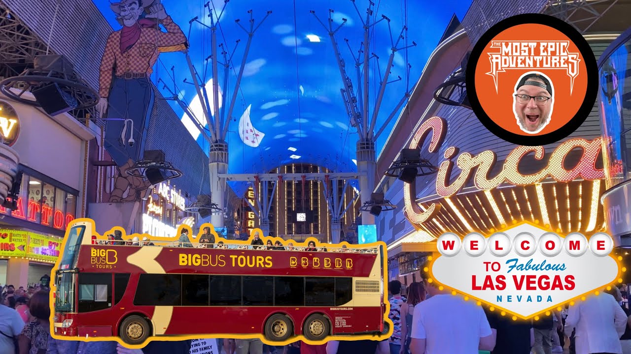 las vegas night bus tour with fremont street experience