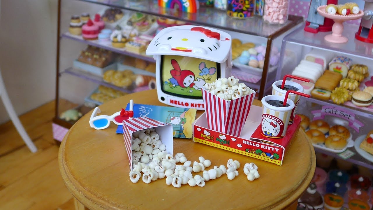 How to make Popcorn (miniature) DIY ミニチュアポップコーン作り