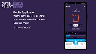 Health Trackers -  Drinking Water - Mobile Application "Know-how GET IN SHAPE" screenshot 5