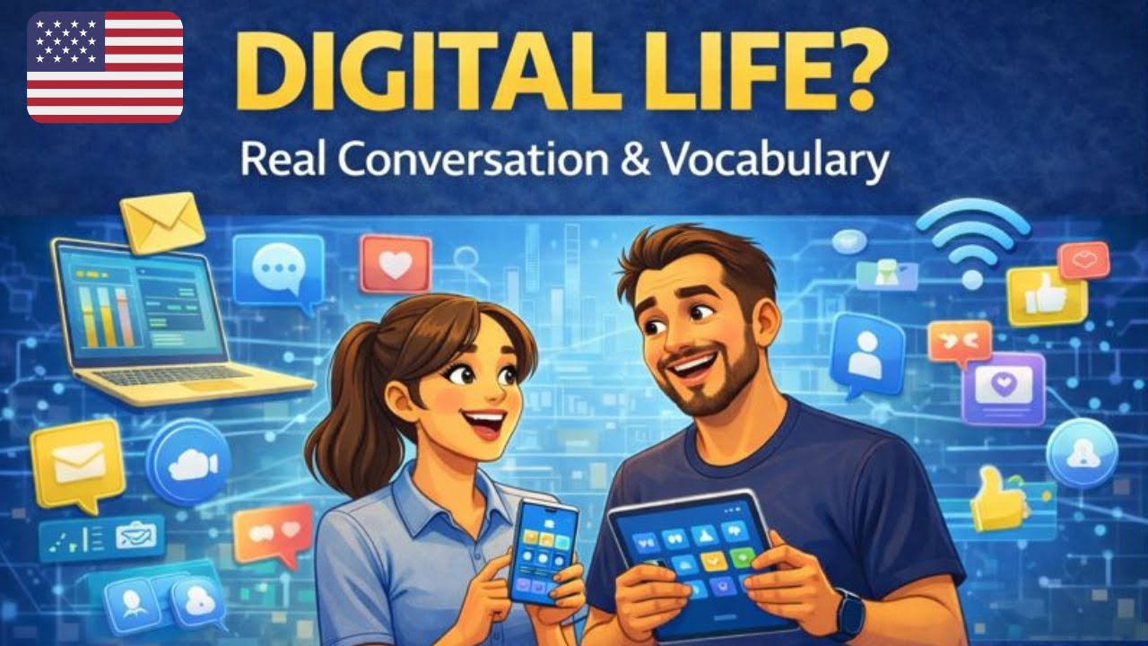 Phone Addiction? Talking About Technology & Media | English Conversation Practice