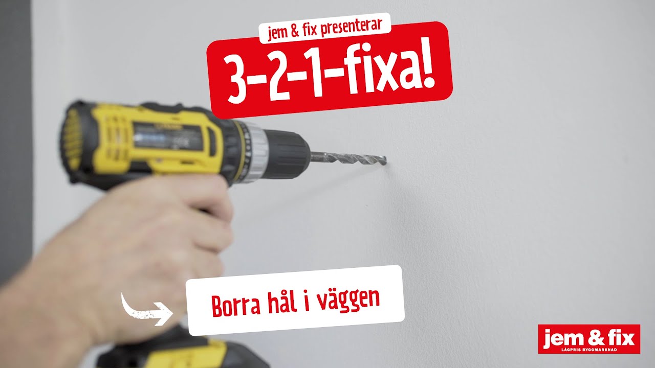 Borra hål i väggen | jem & fix - YouTube