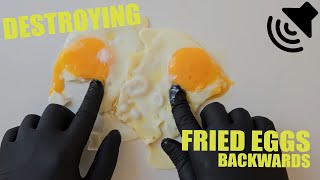 Oddly Satisfying Destruction: FRIED EGGS [In Reverse] #381 ASMR (Relaxing)