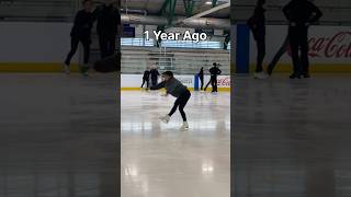 1 YEAR ice skating progress ⛸️ #figureskating #figureskater #iceskating #iceskater #skating #skater