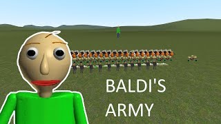 WILL I SURVIVE BALDI'S CREEPY ARMY!?  | Garry's Mod Sandbox