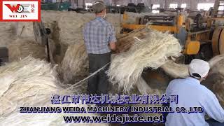 Sisal fiber combing machine in rope making industries from Zhanjiang WEIDA China