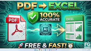 Convert PDF to Excel with 100% Accuracy using AI! 🚀 (FREE &amp; FAST) #pdftoexcel #GoogleGemini #aihac