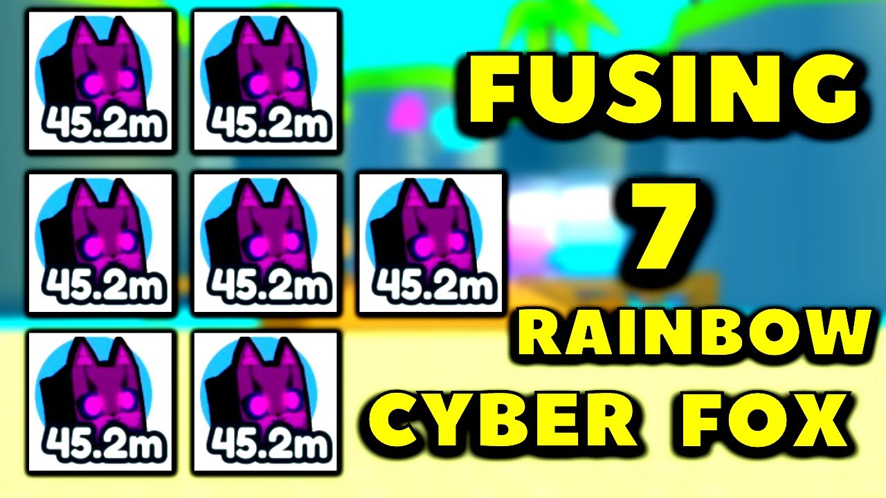 Fusing from rainbow Cyber Fox to golden Techno Cat | Fusing Method | Roblox Pet Simulator X