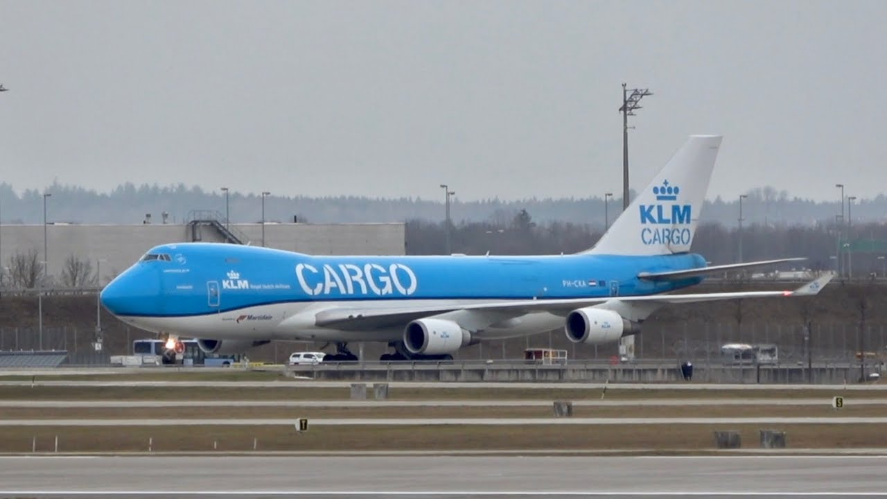 KLM Cargo Boeing 747-406F/ER/SCD PH-CKA arrival at Munich Airport