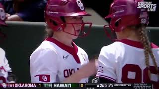 Oklahoma softball's Lynnsie Elam hits home run vs. Hawai'i