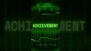 ACHIEVEMENT   Retro CRT green screen glitch text animation