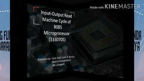 Input-Output Read Machine Cycle of 8085 Microprocessor