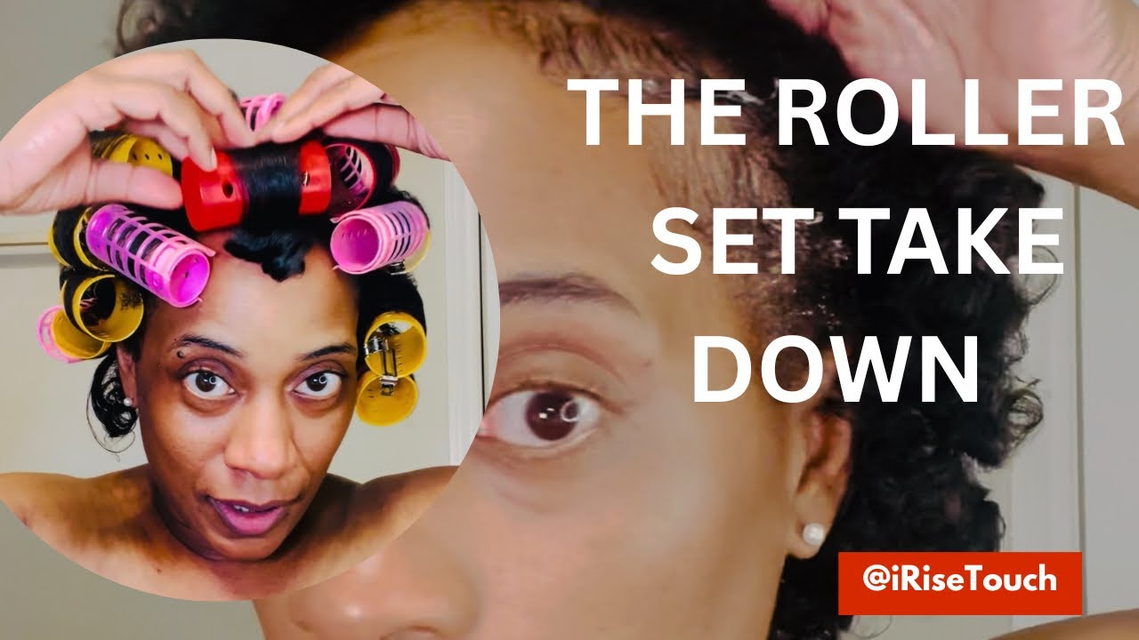 HOW TO STYLING TRADITIONAL ROLLER SET ON NATURALLY CURLY BLACK HAIR #iRiseTouch #beauty#tricks#tips 