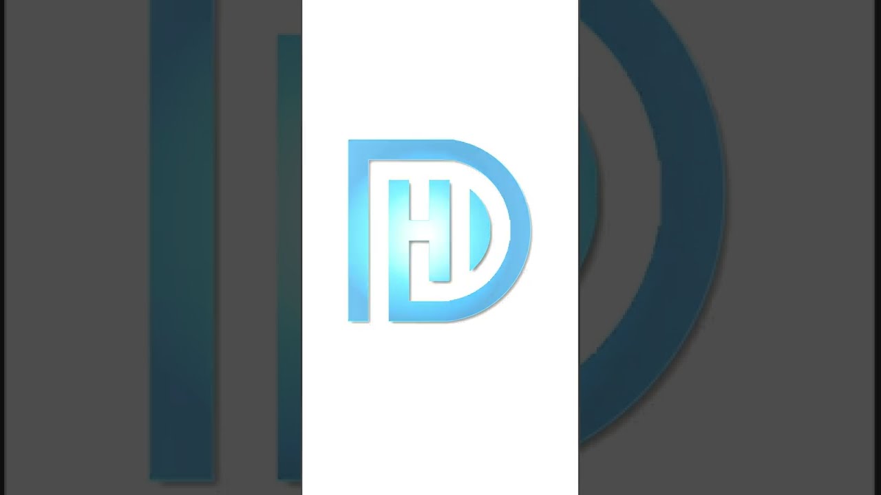 letter logo design illustrator tutorial | D H Letter |typography logo design illustrator 
