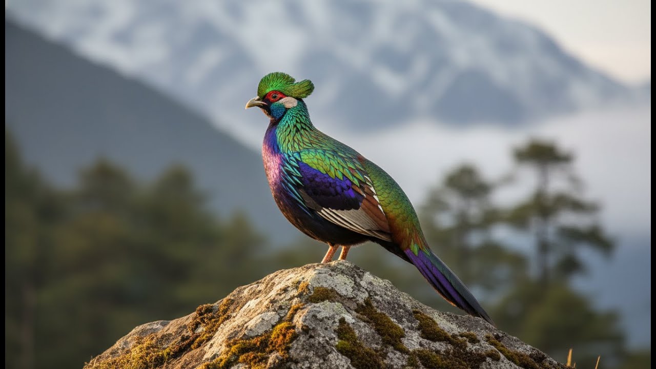 Most COLORFUL Bird on Earth? Himalayan Monal 4K | Rare Nature Sleep