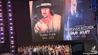 Remembering Bray Wyatt and Terry Funk live at Friday Night Smackdown