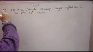 ABC is an isosceles triangle right angled at C.Prove that AB²=2AC²