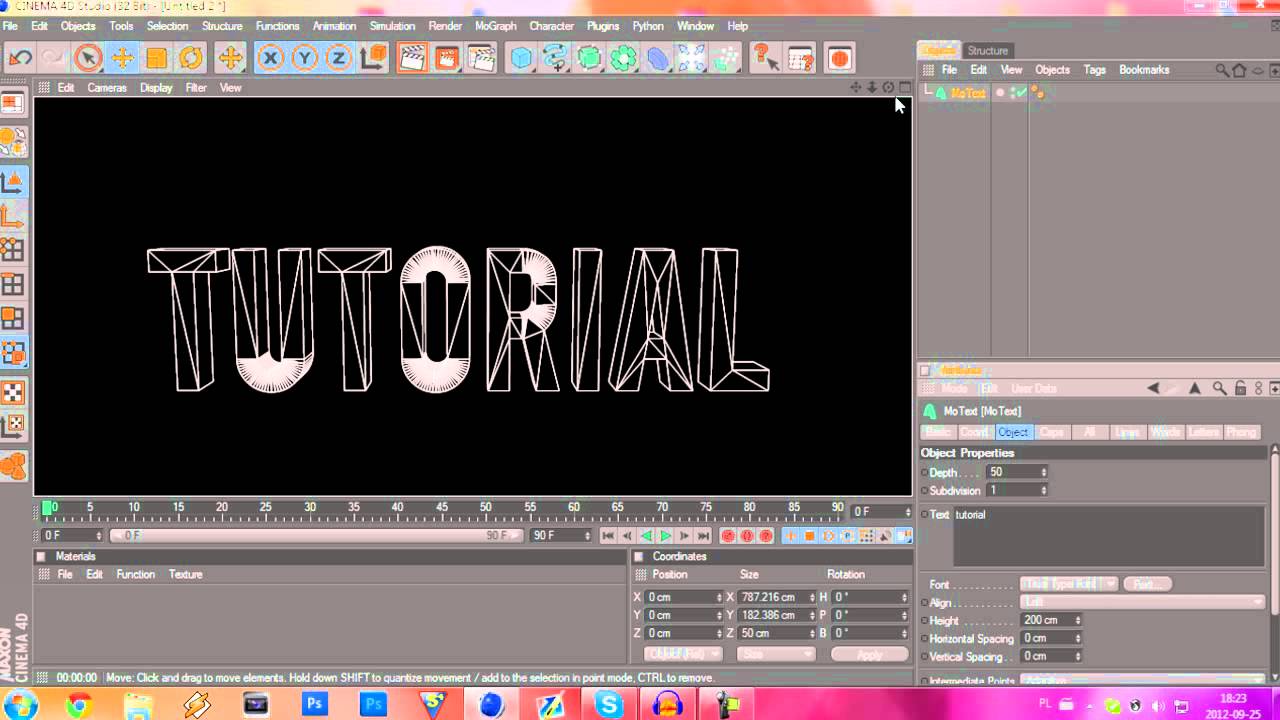 [04] Cinema 4d Tutorial | Rusztowanie textu/Cell render [PL] - YouTube