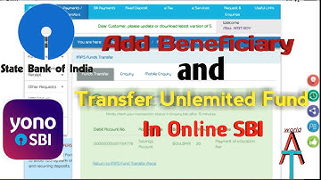 how to add beneficiary and transfer fund using sbi internet banking (2020)