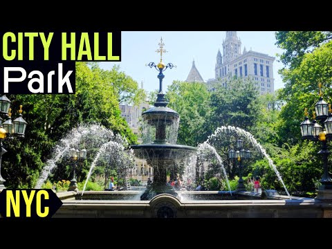Vídeo: City Hall Park em Manhattan
