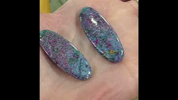 Ruby in Kyanite Long Oval Cabs x2