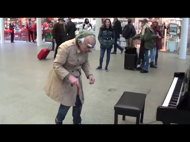 GRANDPA PLAYS DANCE MONKEY At The Mall On Piano class=