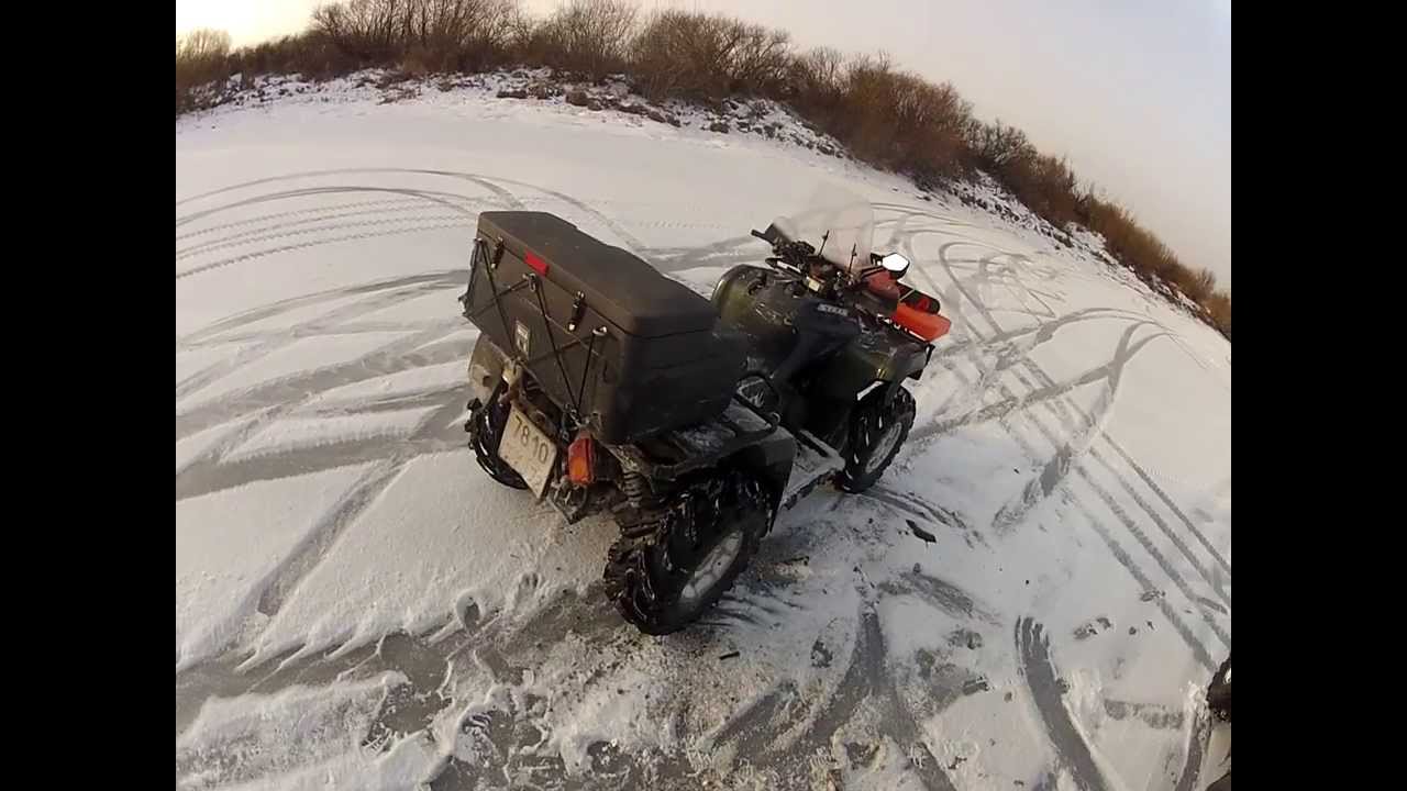 Quadro collision on ice