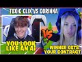 CLIX GOES FULL TRYHARD & Destroy CORINNA KOPF & Her BF On Controller In 2v2 BOX Fight WAGERS!