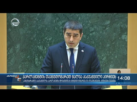 პარლამენტის თავმჯდომარედ შალვა პაპუაშვილი აირჩიეს