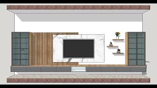 How to Model a TV Wall Unit in Sketchup with COMPLETE WORKFLOW