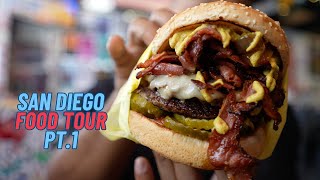 San Diego Food Tour Pt. 1 (Hodad's, Taco El Gordo, Phils BBQ, Louisiana Purchase)