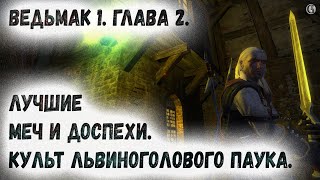 Ведьмак 1 13 Глава 2 Лучшие Доспехи и уникальный Меч Гарваль Тест на Культе Львиноголового паука