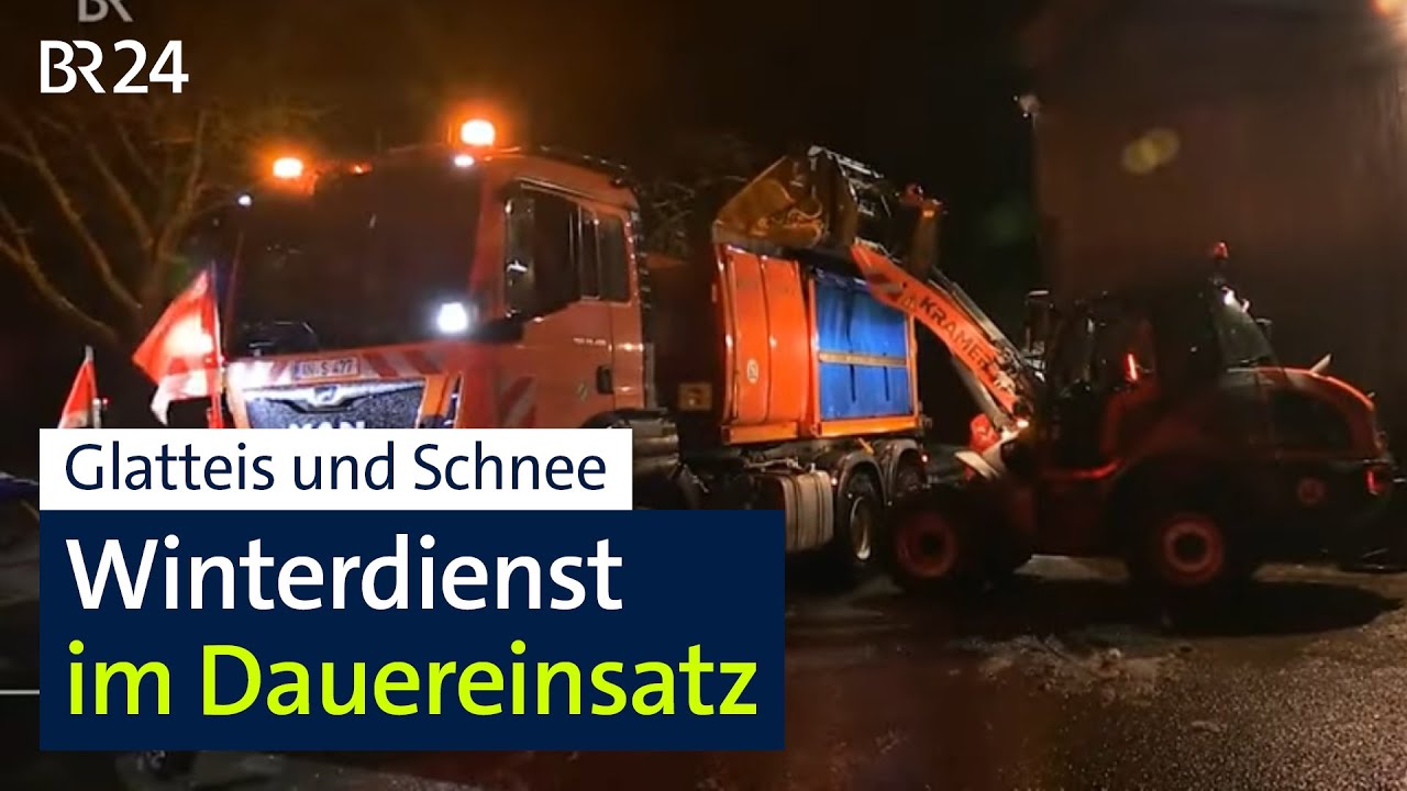 Straßen voller Schnee und Eis: Winterdienst am Anschlag | BR24