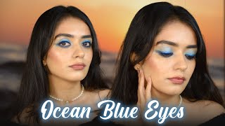 Stunning OCEAN EYES Step by Step Makeup Tutorial 🌊