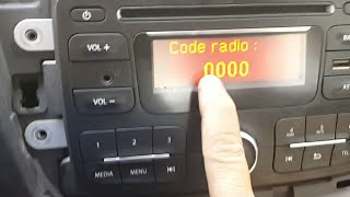 كيفية ادخال كود راديو dacia dokker                 method pour entrer le code radio dokker