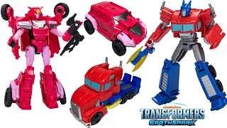 Transformers Earthspark Optimus Prime and Elita-1 Warrior Class!