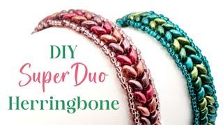How To - Easy Herringbone Stitch Bracelet with SuperDuo Beads