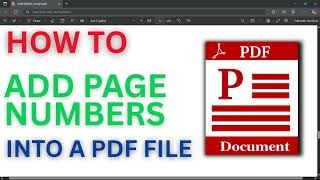 How To Add Page Numbers In A Pdf File Insert Auto Page Numbers Online For Free Without Any Software