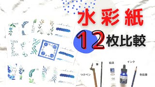 水彩紙の魅力12枚一挙比較｜書きやすいのはどれ｜はまね先生伝授〈＃311〉