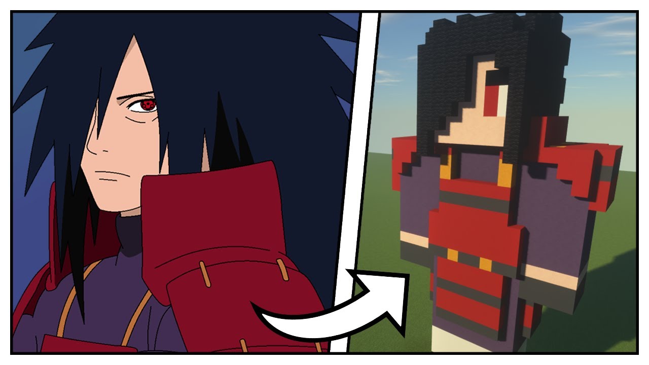 How to Build a Madara Uchiha Statue (Naruto Shippuden) Minecraft