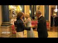 The Prince of Wales and the Duchess of Cornwall greet the King and Queen of Sweden.