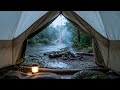 💧 Rain on Tent by a Flowing River | Cozy Camping Ambience for Relaxation