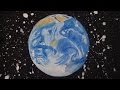 رسم بألالوان الخشبية المائية | كوكب الارض