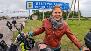 The Last Baltic State.. (Latvia Estonia Border Crossing on Honda Motorcycle)