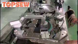Automatic pocket setting machine for half moon pocket