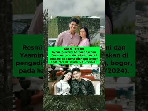 resmi cerai aditya zoni dengan yasmine ow #adityazoni #yasmin #beritaterbaru