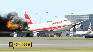 Worst Boeing 747 Emergency Landing Ever By New Training Pilots | X-Plane 11