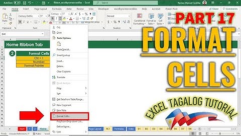 [Excel Tagalog Tutorial #17] Format Cells