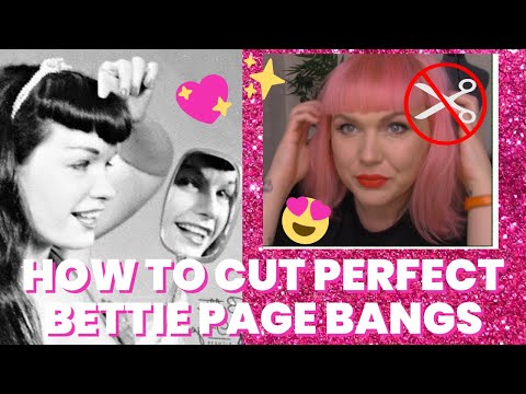 How to cut PERFECT Bettie Page bangs every time !!!AT HOME!!
