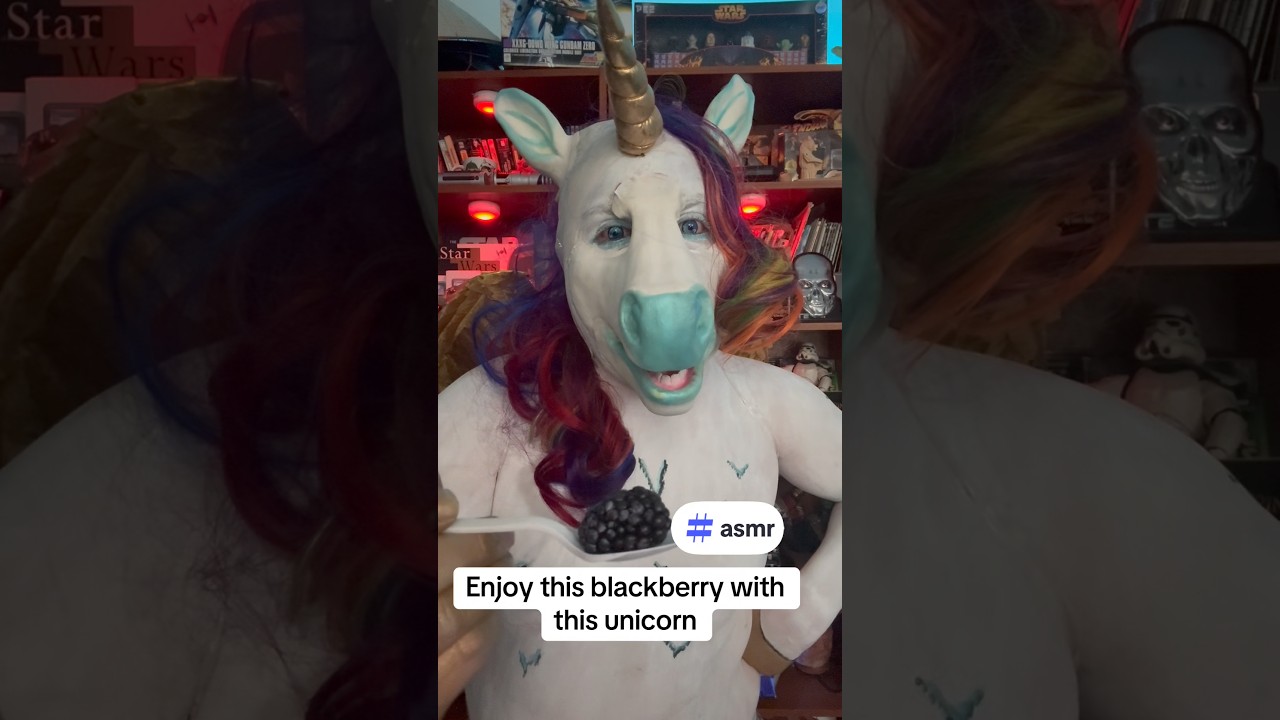 Enjoy this blackberry with this unicorn 